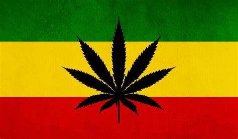 New Rasta Rastafari Rastafarian Flag With Weed Symbol Wall