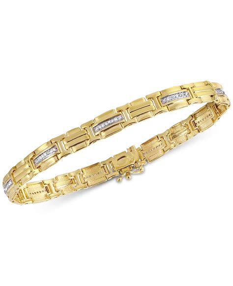 Lyst Macys Diamond 38 Ct Tw Bracelet In 10k Gold In Metallic