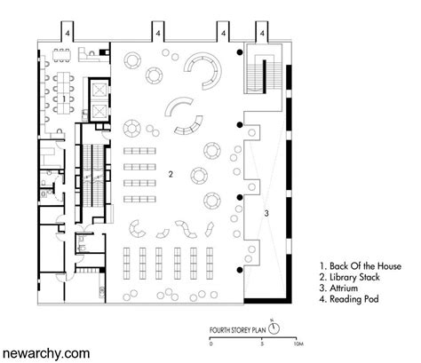 Pin By Architecte On Plan Divers Projet In 2020 Library Floor Plan