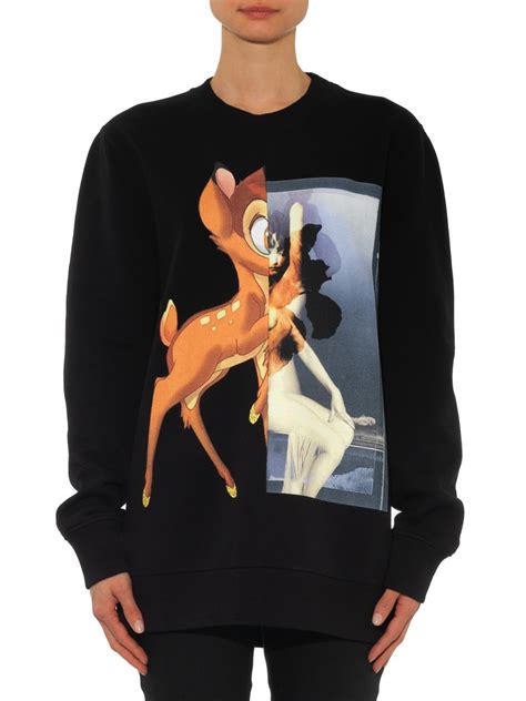 Givenchy Bambi Print Cotton Sweatshirt In Black Lyst