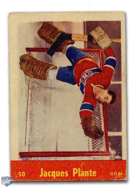 Lot Detail Jacques Plante Hockey Card And Shirriff Coin Collection Of 11