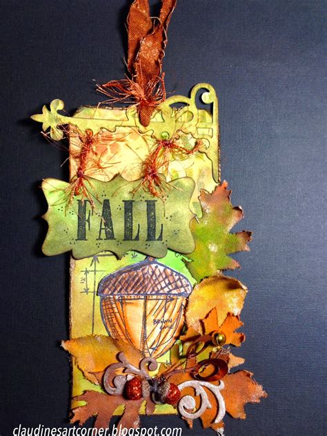 Claudines Art Corner Autumn Tags Tim Holtz Style