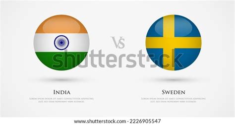India Vs Sweden Country Flags Template Stock Vector Royalty Free Shutterstock