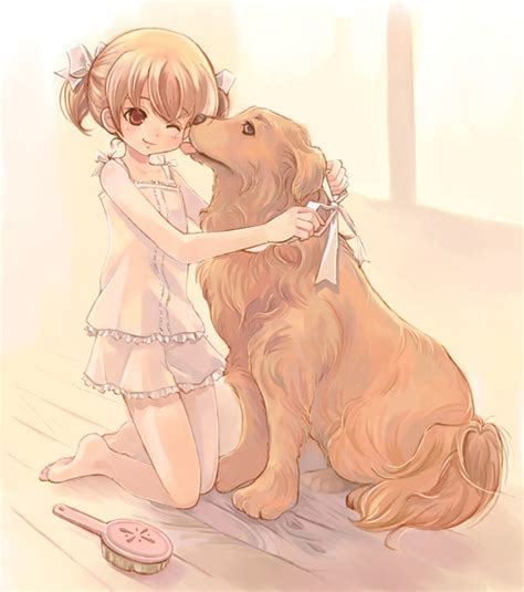 Chibi Girl And Dog ♥ Kawaii World ♥ Photo 36671070