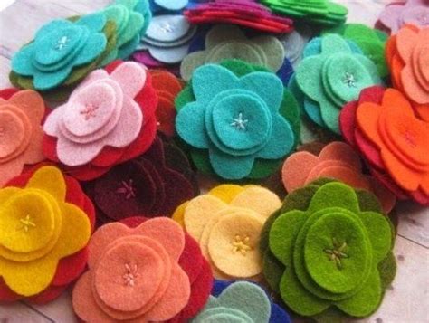 Moldes Y Diseños De Flores En Fieltro Paperblog Flores De Fieltro