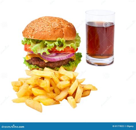 Hamburger Fries And Cola Stock Photography Image 8177822