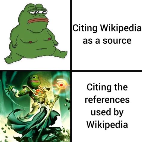 Don T Quote Wikipedia As A Source Use The References Used By Wikipedia Instead Meme By