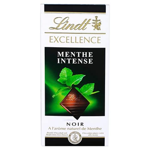 Lindt Excellence Chocolat Noir Menthe La Tablette De 100 G DRH MARKET