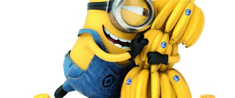 Minion Holding A Bunch Of Bananas Wallpaper For Desktop And Mobiles 4K