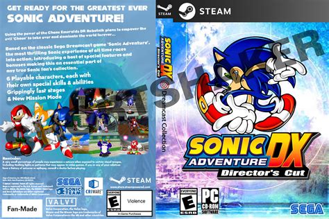 Sonic Adventure Dx Directors Cut Custom Steam Cover Classic Art Etsy