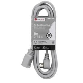 Try to find an air conditioner extension cord. Shop Utilitech 9-ft 20-Amp 240-Volt 12-Gauge Gray Indoor ...