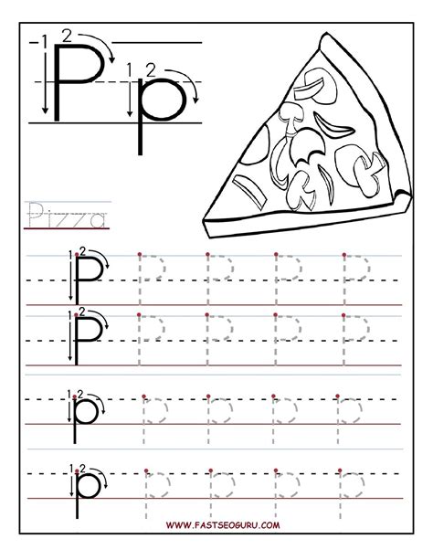 Kindergarten Letter P Worksheets Find And Color Kidzezone Writing