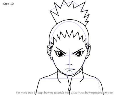 Step By Step How To Draw Shikadai Nara From Naruto