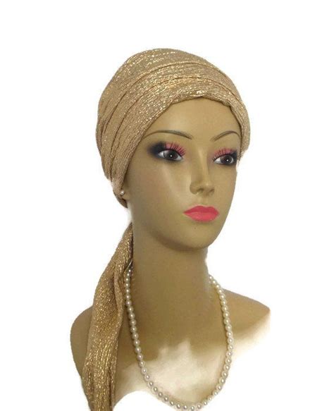 scarf turban shimmering metallic vegas gold chemo headwear etsy chemo headwear jersey knit