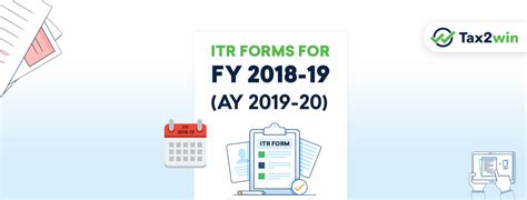 Itr Forms Fy 2018 19ay 2019 20 E Filing Income Tax Return Tax2win