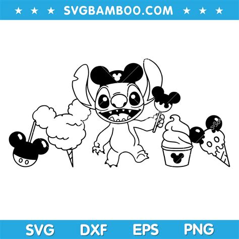 Stitch Disneyland Snacks SVG Mickey Mouse Ears SVG