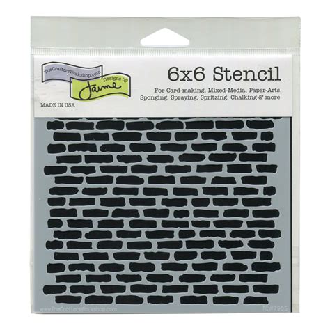 Buy Stencil 6in X 6in Micro Bricks