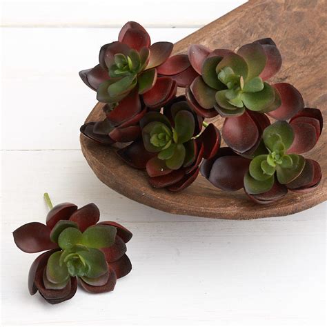 Artificial Hen And Chick Succulent Picks Picks Sprays Floral