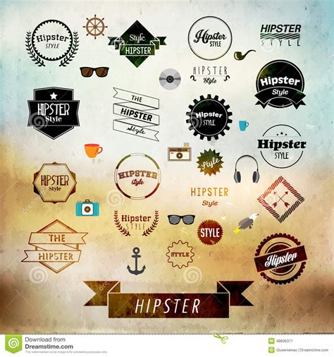 Hipster Label And Badge Icon Vector Design Stock Vector Illustration