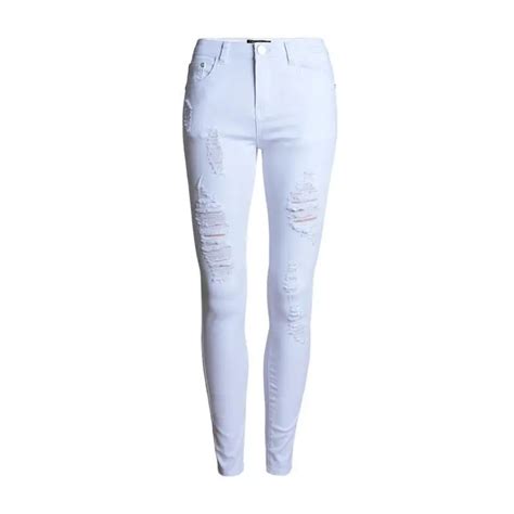 Fashion Ripped Jeans High Waist Skinny Jeans Stretchy Destroyed Women