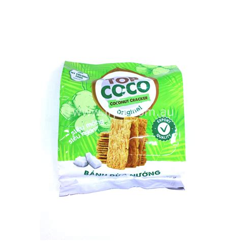 TOPCOCO COCONUT CRACKER-ORIGINAL (BÁNH DỪA NƯỚNG TRUYỀN THỐNG) 150G | IRPA