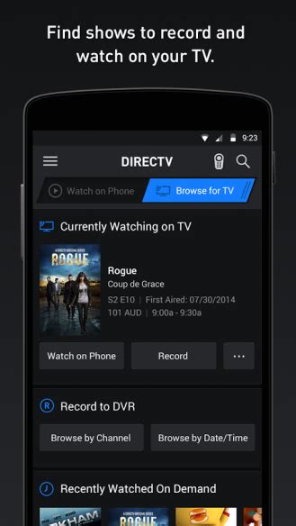 Directv Android App Version 42 Adds Ui Improvements Espn Streaming
