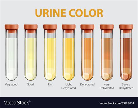 Urine Color Chart Royalty Free Vector Image Vectorstock
