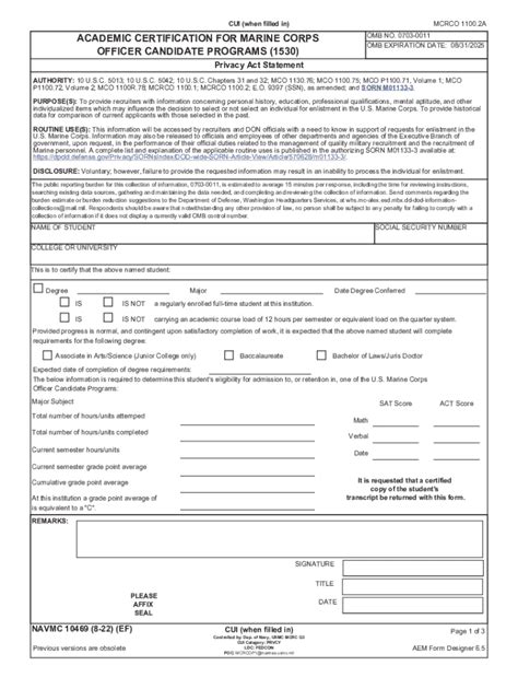 2022 2024 Form Navmc 10469 Fill Online Printable Fillable Blank