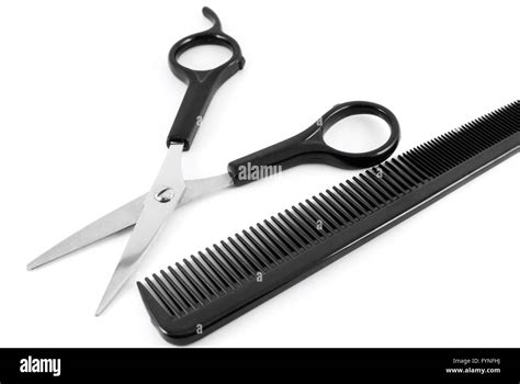 Scissors And Comb Stock Photo Alamy