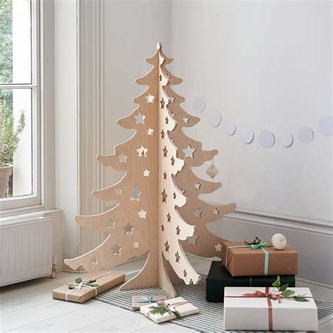 Large Wooden Christmas Tree - Kalalou Decorative Wooden Christmas Trees