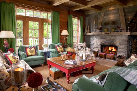 Cottage Chalet Rustic Living Room Montreal By