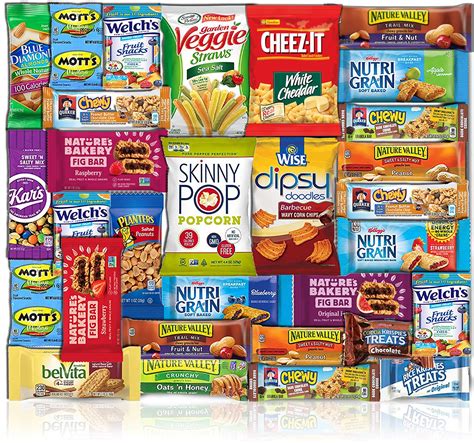christmas healthy snacks care package snack box grab and go variety pack 30 count