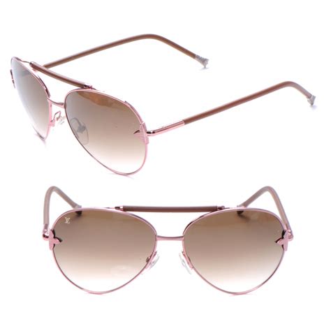 Louis Vuitton Viola Pilote Aviator Sunglasses Pink 48210