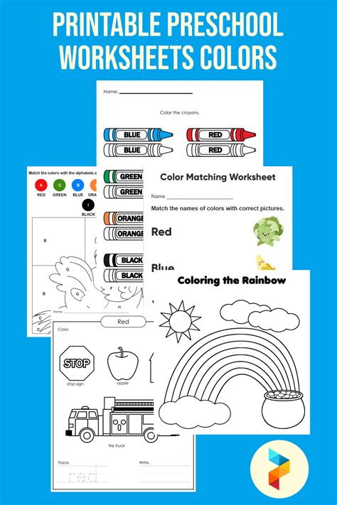 7 Best Images Of Free Printable Preschool Worksheets Colors Free Images