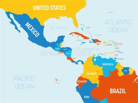 Latin America Map Labeled Oceans Annuitycontract