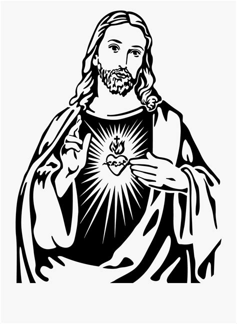 Clip Art Sacred Heart Of Jesus Tattoo Sacred Heart Of Jesus Black And