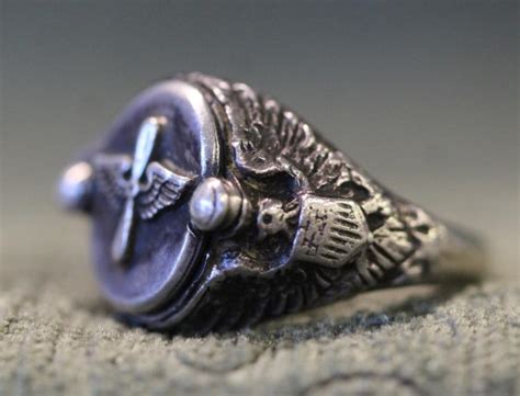 Wwii Sterling Silver Army Air Force Pilots Ring