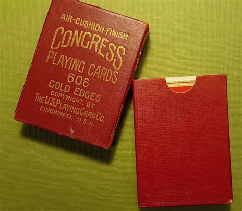 Vintage Playing Cards The Congress 606 Gold Edge Series Progresiv
