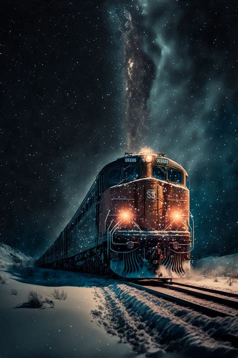 16 Images Of Vintage Train Mobile Phone Wallpaper Under The Starry Sky