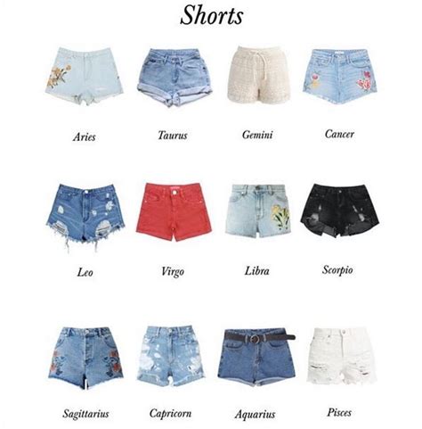 Zodiac Sign Charts For Clothes - Michael Arntz