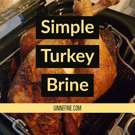 Simple Turkey Brine Ginnefine The Blog