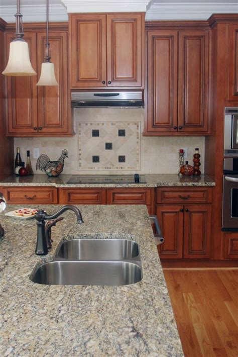 You are here we had santa cecelia granite installed in dec. Santa Cecilia Light Granite Countertop Dark Brown Cabinet ...