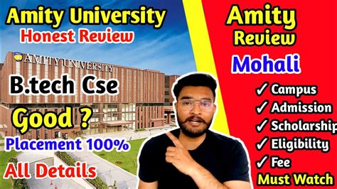 Amity University Mohali Review Placements Fee Hostel Admission