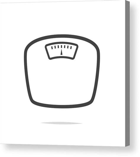 Weight Scale Icon Vector Acrylic Print By Farbai Weight Scale Simple