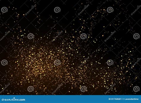 Gold Glitter Powder Splash Vector Background Stock Vector