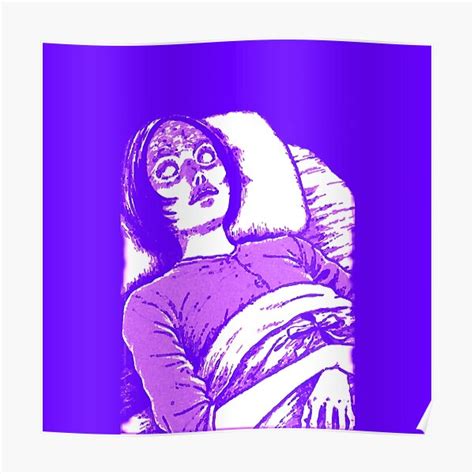 Junji Ito Purple Poster For Sale By Ricoalencar Redbubble