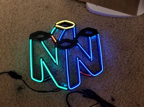 Diy El Wire 3d Printed Neon Sign