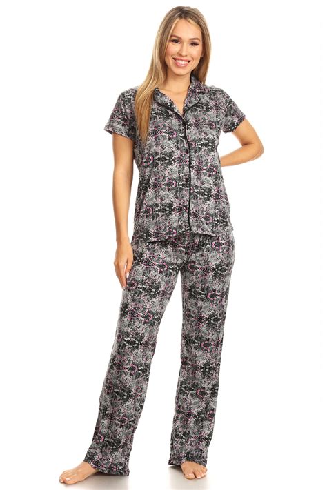 Fashion Brands Group Womens Sleepwear Pajamas Set Woman Short Sleeve