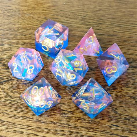 Resin Dice Dnd Dice Set Rpg D20 Polyhedral Dice Set Etsy