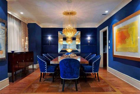 50 Blue Interior Design Ideas Blue Room Designs Orange Dining Room